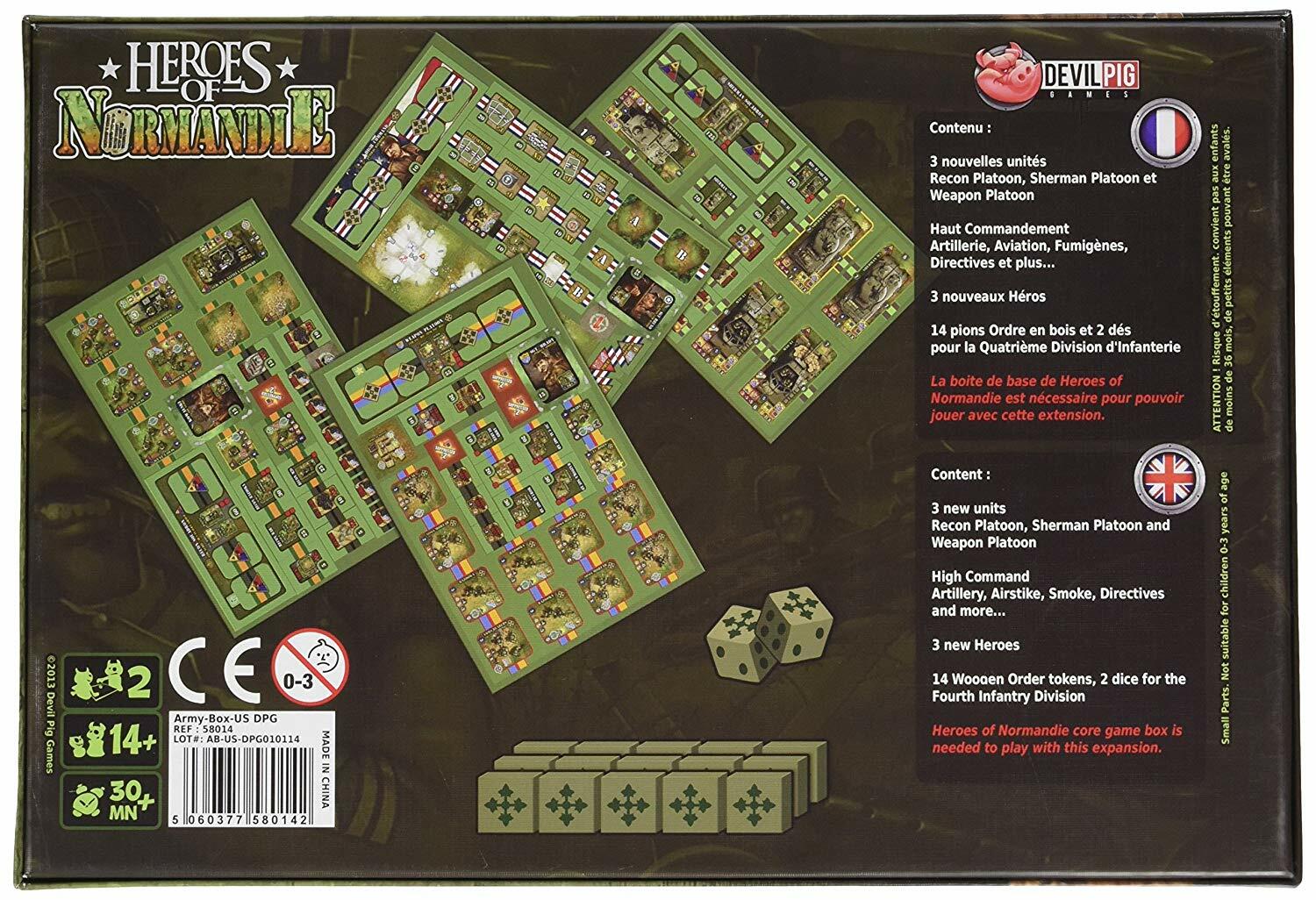 Heroes of Normandie: US Army Box Back