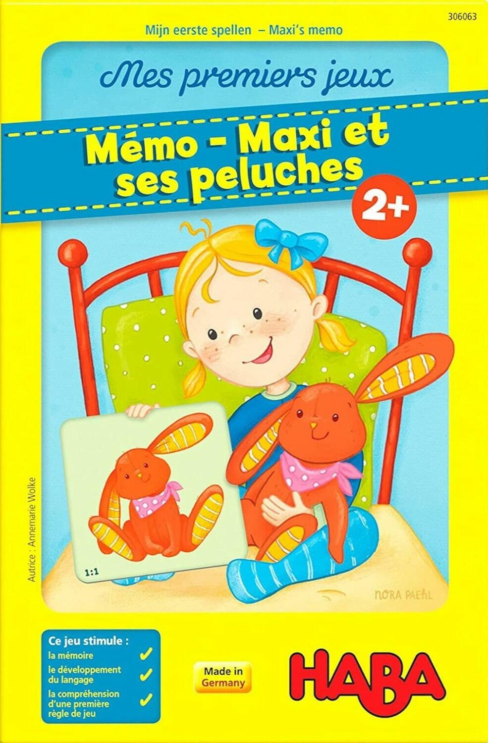 Mes Premiers Jeux: Mémo - Maxi et ses Peluches Cover
