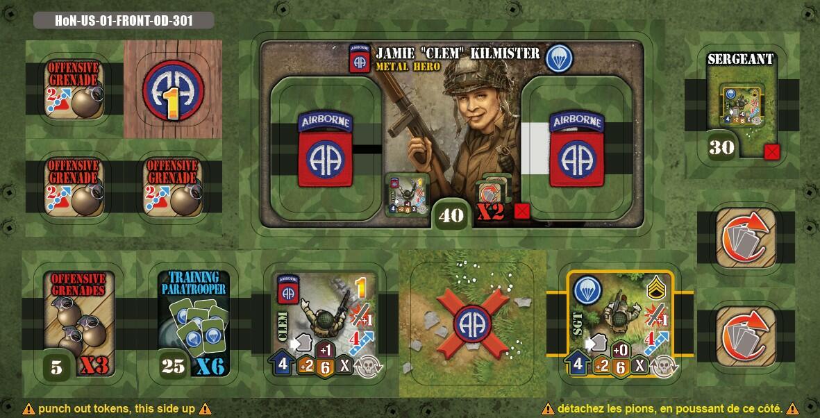 Heroes of Normandie: US Airborne Tuiles