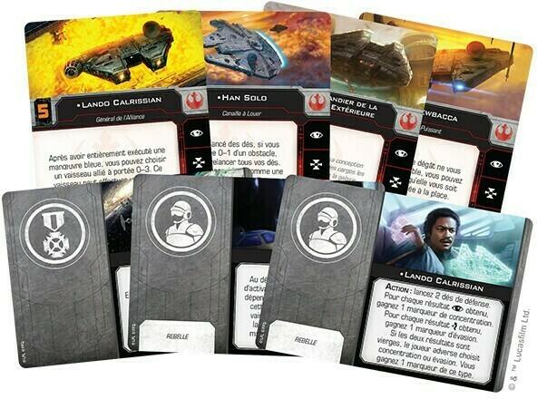 Star Wars: X-Wing - Faucon Millenium Cartes