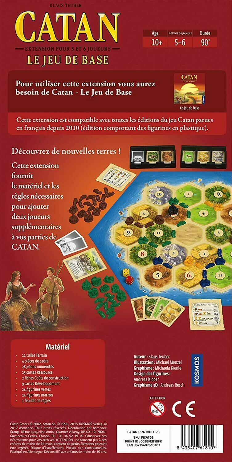 Catan: Le Jeu de Base - 5 et 6 Joueurs Kosmos Back