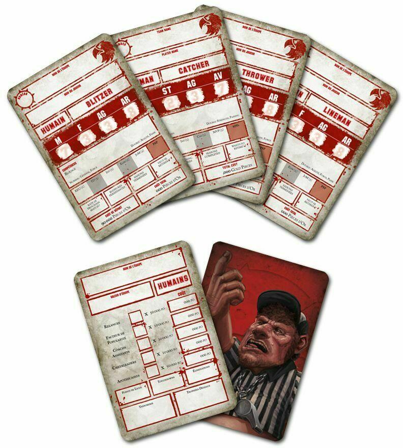 Blood Bowl: Le Jeu de Football Fantastique - Pack de Cartes d'Équipe - Équipe d'Humains Cartes