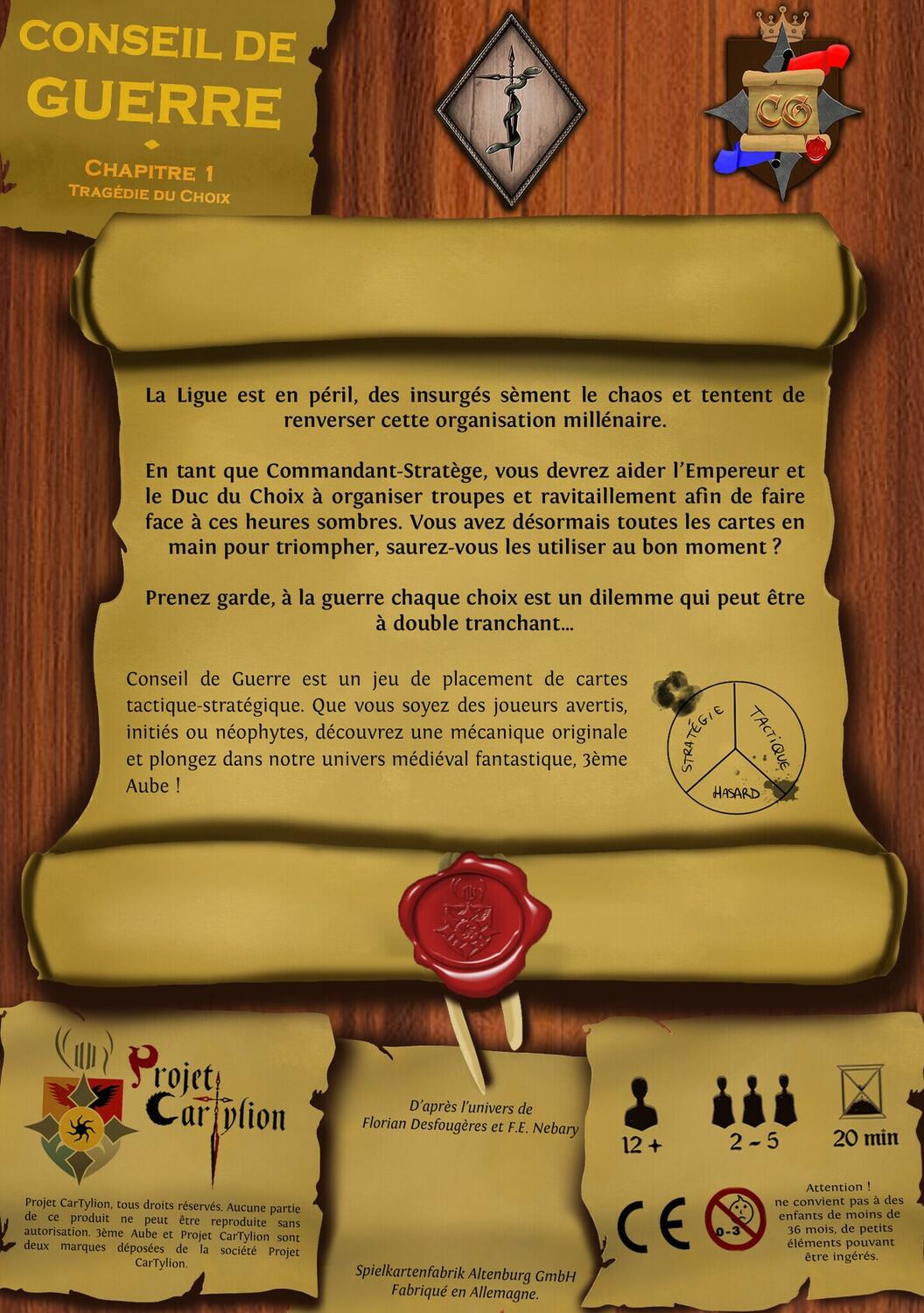 Conseil de Guerre: Chapitre 1 - Tragédie du Choix Back