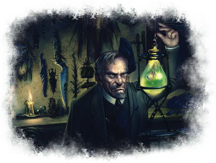 Horreur à Arkham: Le Jeu de Cartes - La Malédiction du Rougarou Artwork