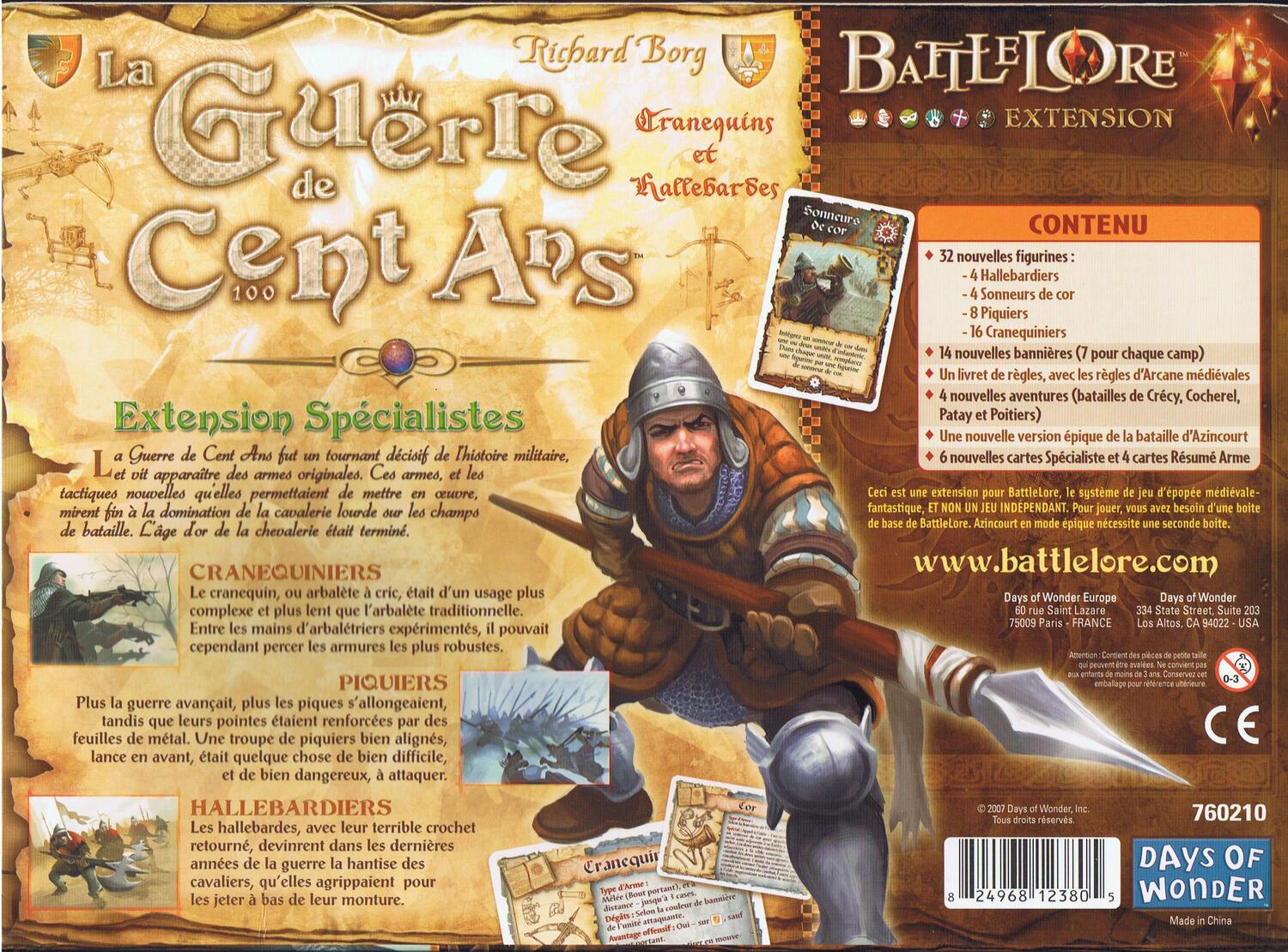 BattleLore: La Guerre de Cent Ans Back