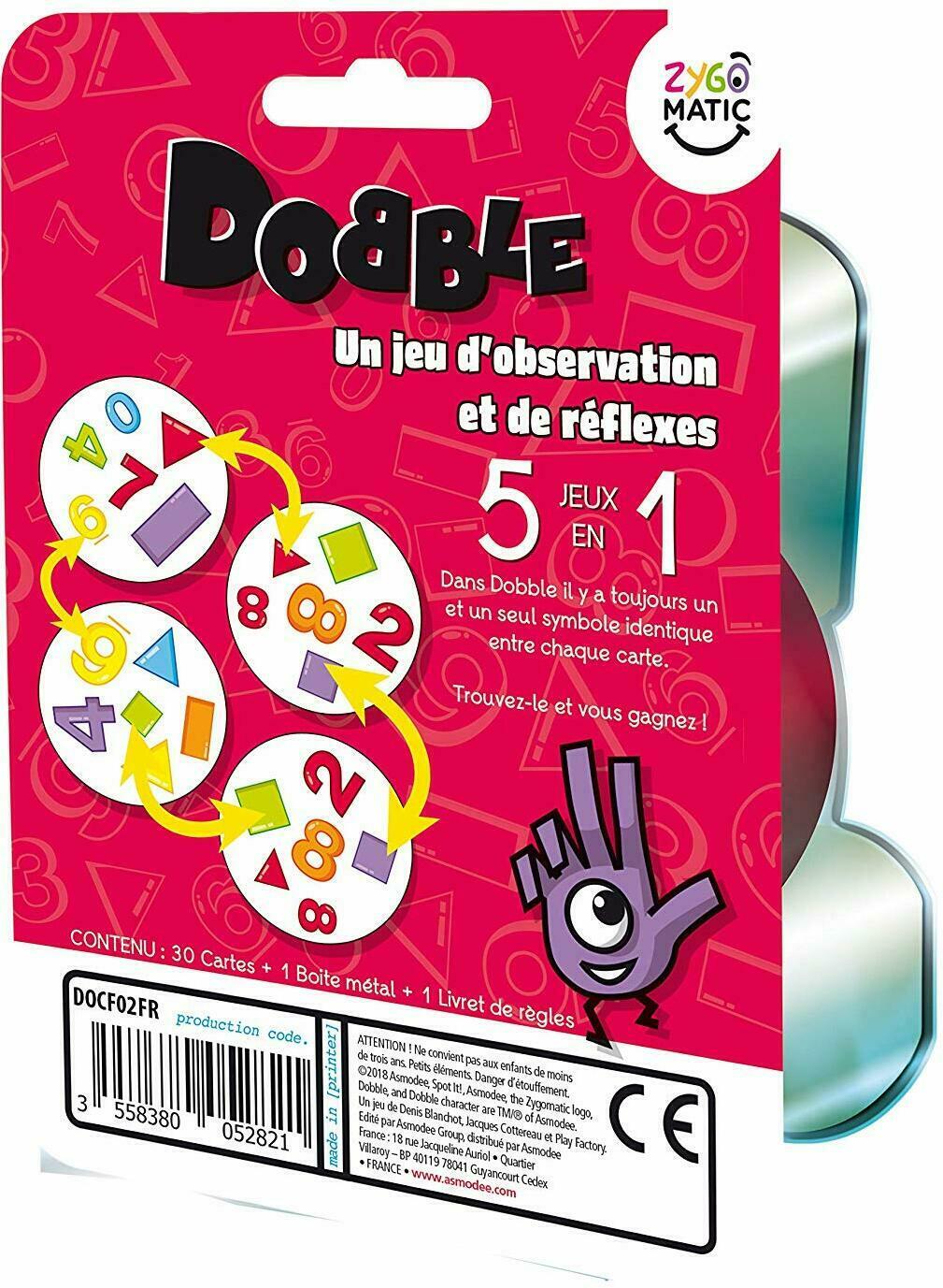 Dobble: 1, 2, 3 (Blister) Back 3d