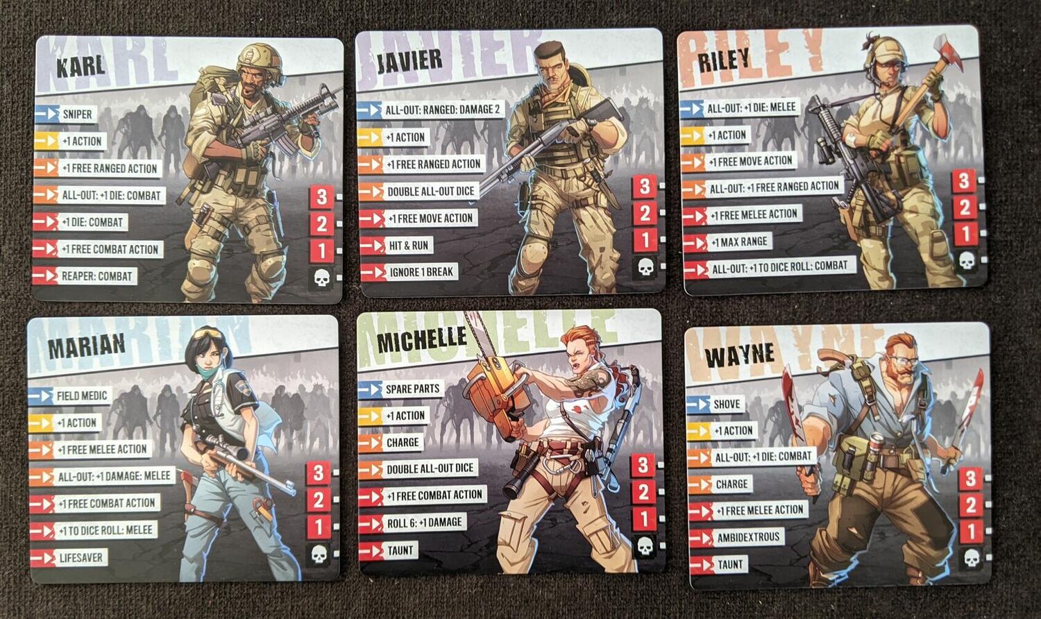 Zombicide: 2nd Édition - Fort Hendrix Personnages
