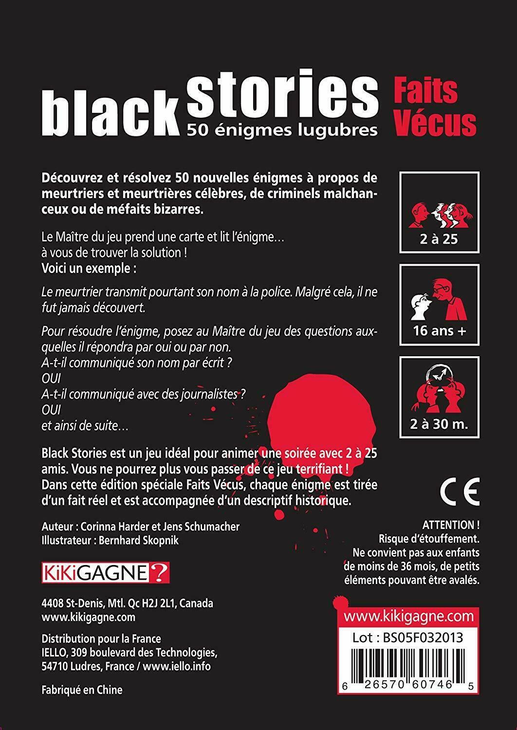 Black Stories: Faits Vécus Back
