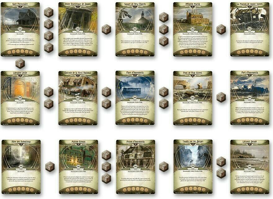 Horreur à Arkham: Le Jeu de Cartes - Mouillés Jusqu'au Cou Cartes