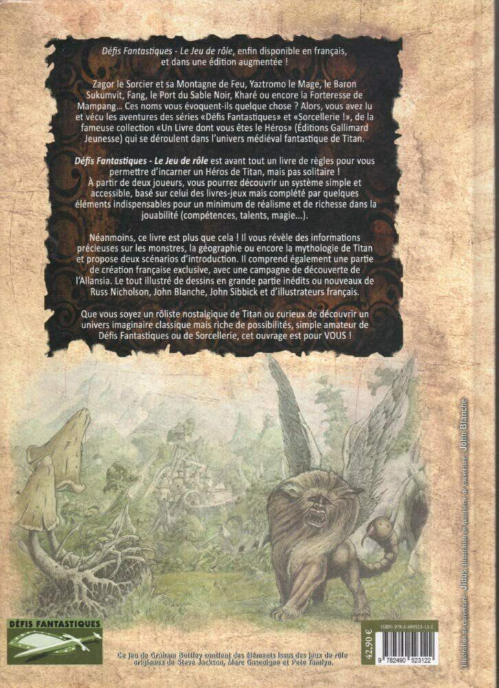 Défis Fantastiques: Le Jeu de Rôle Back