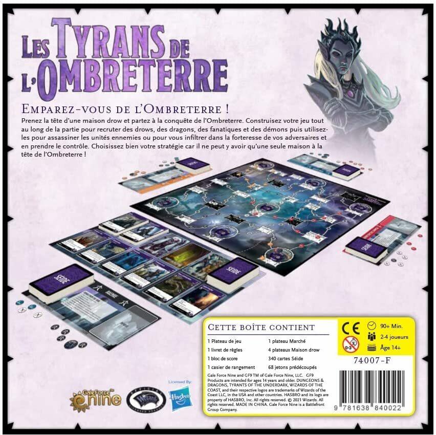 Les Tyrans de l'Ombreterre: Jeu de Plateau Back