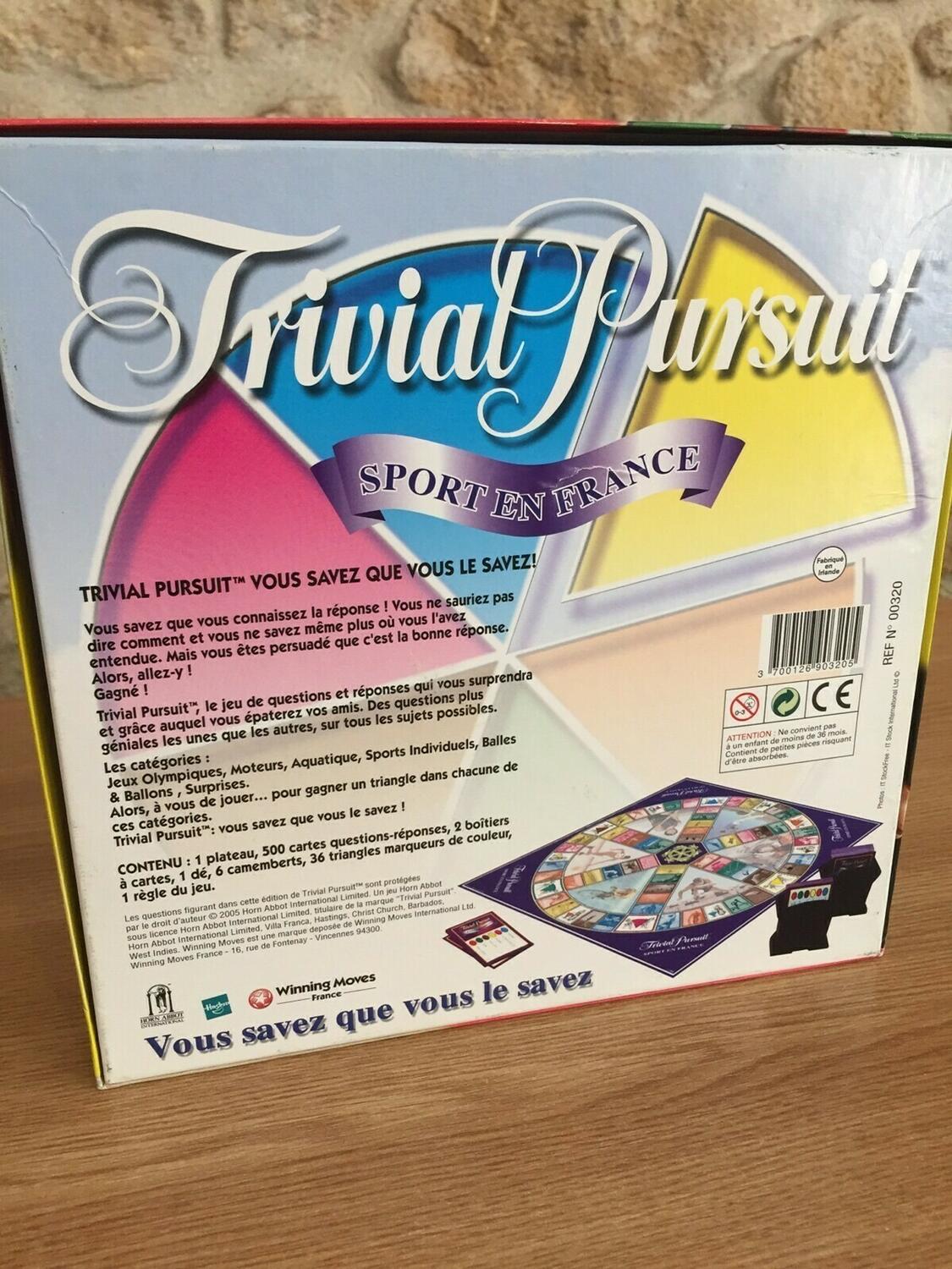 Trivial Pursuit: Sport en France Back 3d