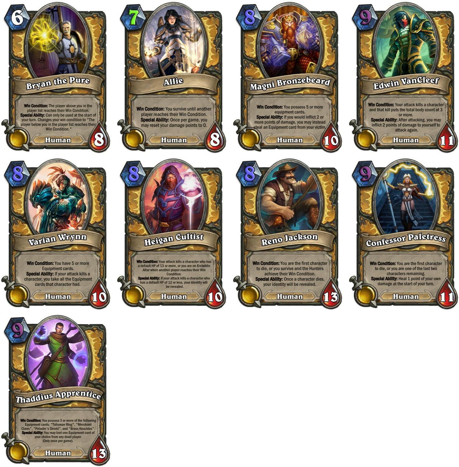 Shadow Hunters Cartes