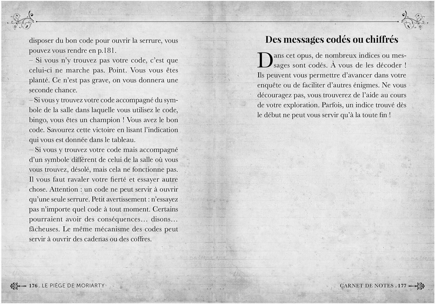 Escape Book: Le Piège de Moriarty Pages