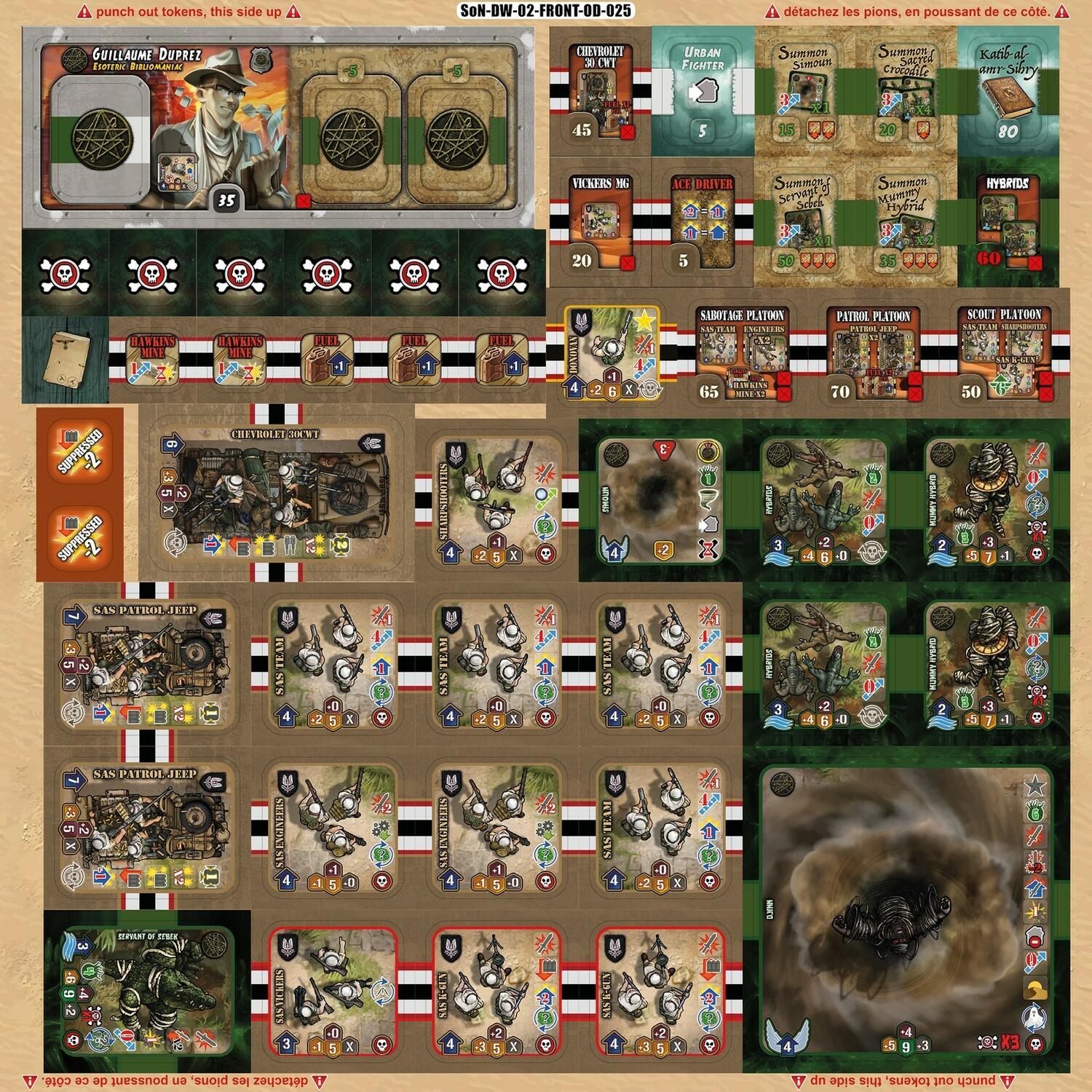 Shadows over Normandie: Desert Wrath Tuiles