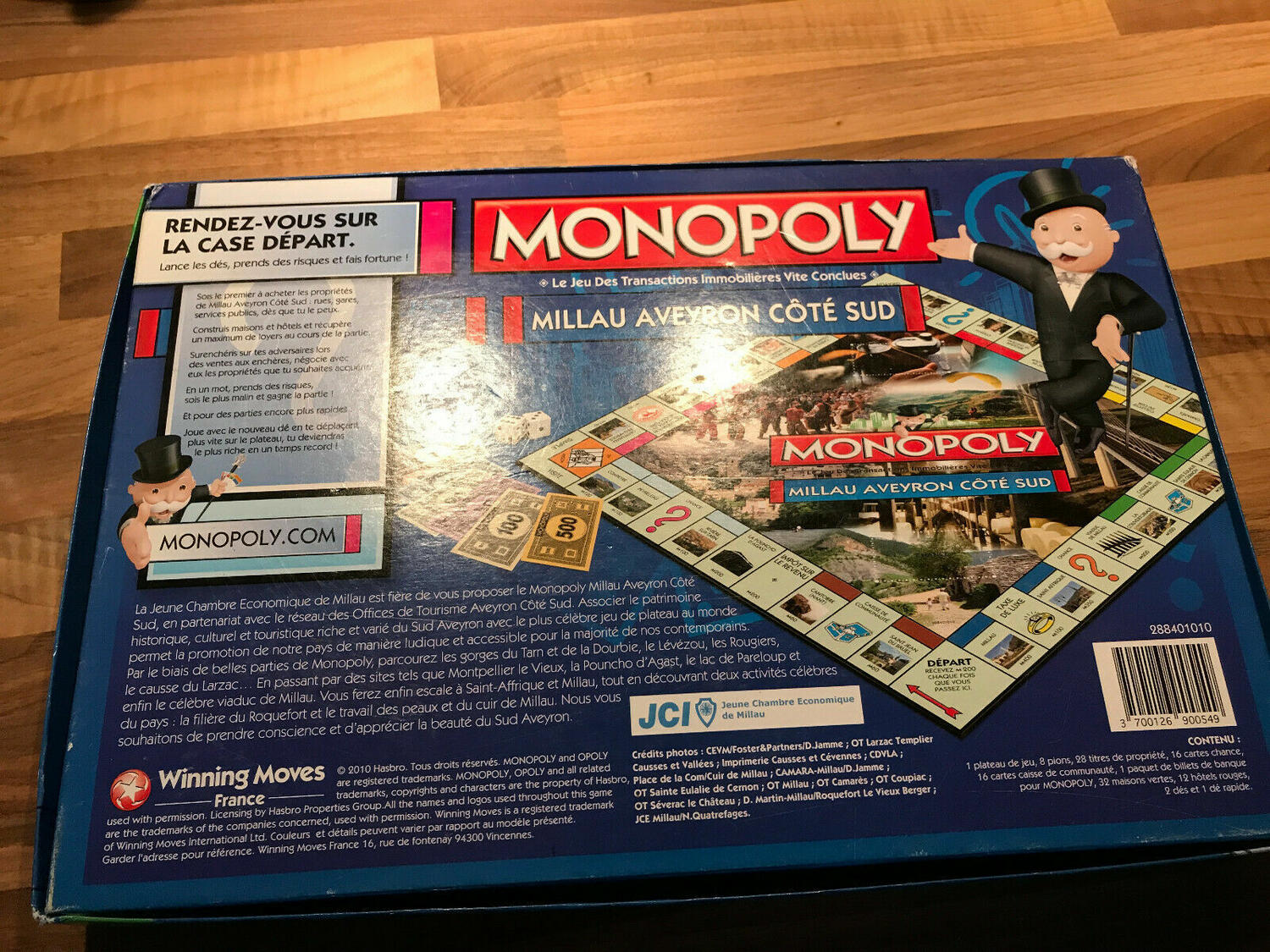 Monopoly: Millau Aveyron Coté Sud Back 3d