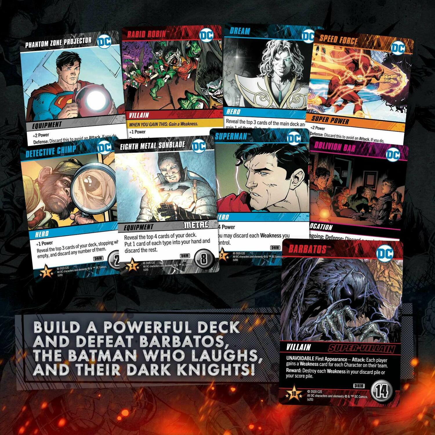 DC Comics: Deck-Building Game - Dark Nights - Metal Cartes