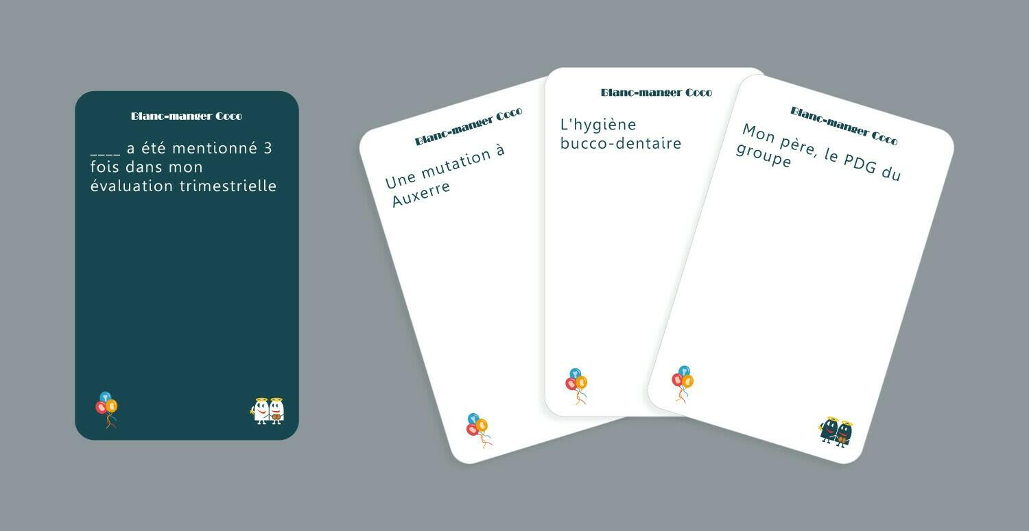 Blanc Manger Coco: Pot de Départ Cartes