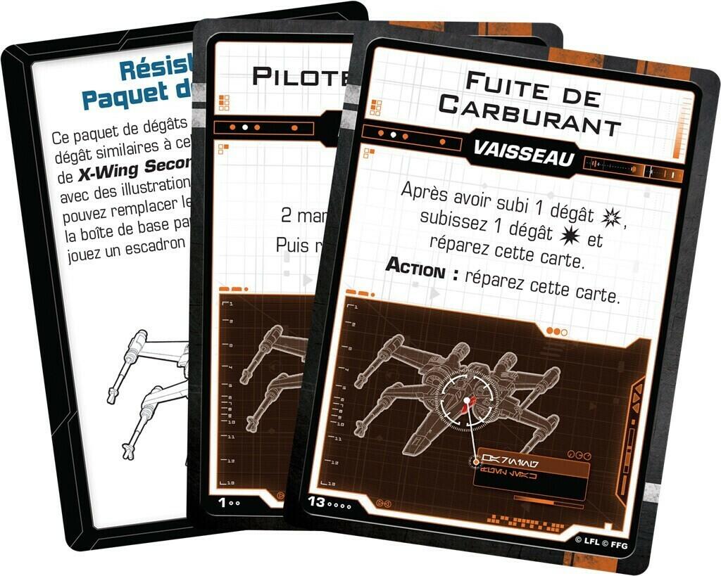 Star Wars: X-Wing - Résistance - Paquet de Dégâts Cartes