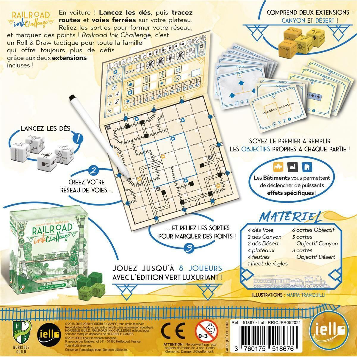 Railroad Ink: Challenge - Jaune Brûlant Back