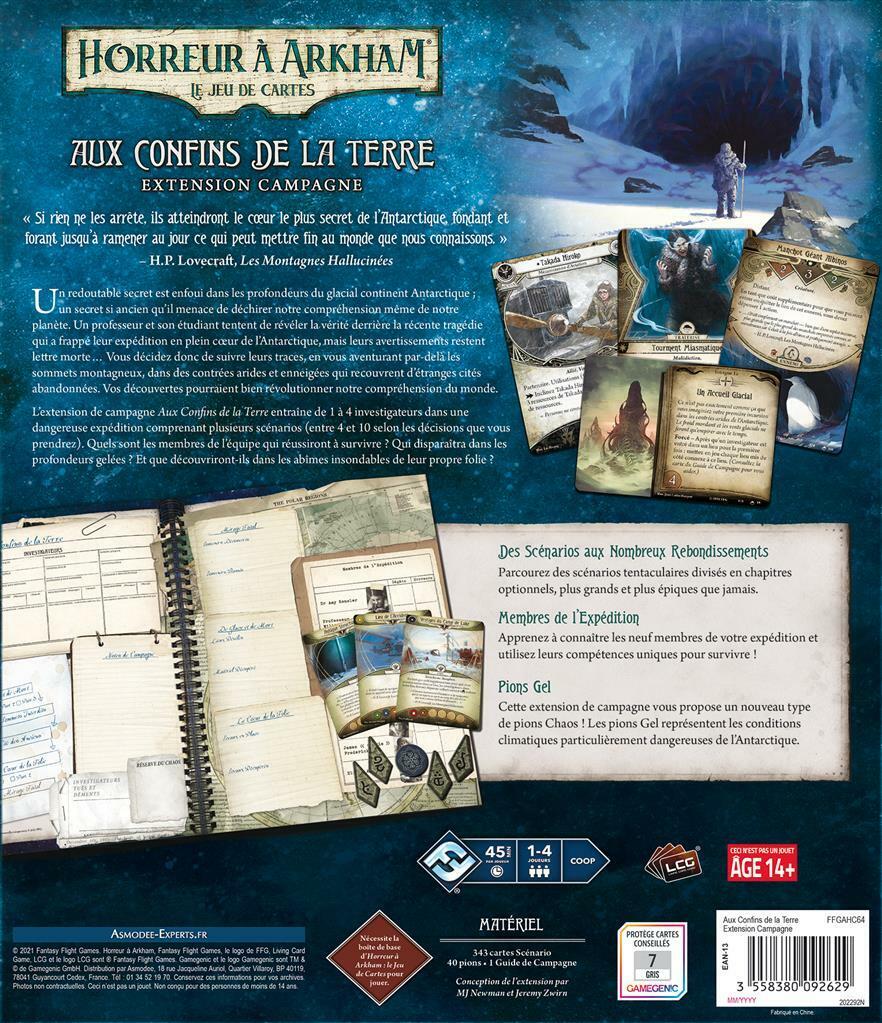 Horreur à Arkham: Le Jeu de Cartes - Aux Confins de la Terre - Campagne Back