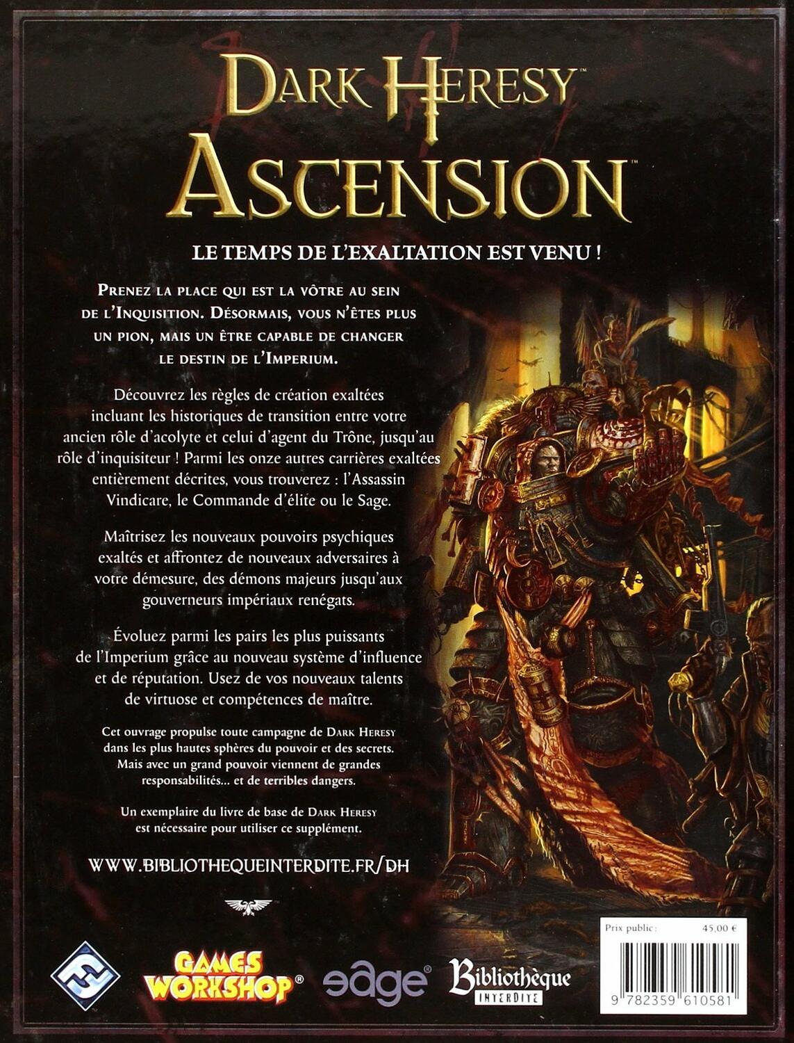 Dark Heresy: Ascension Back
