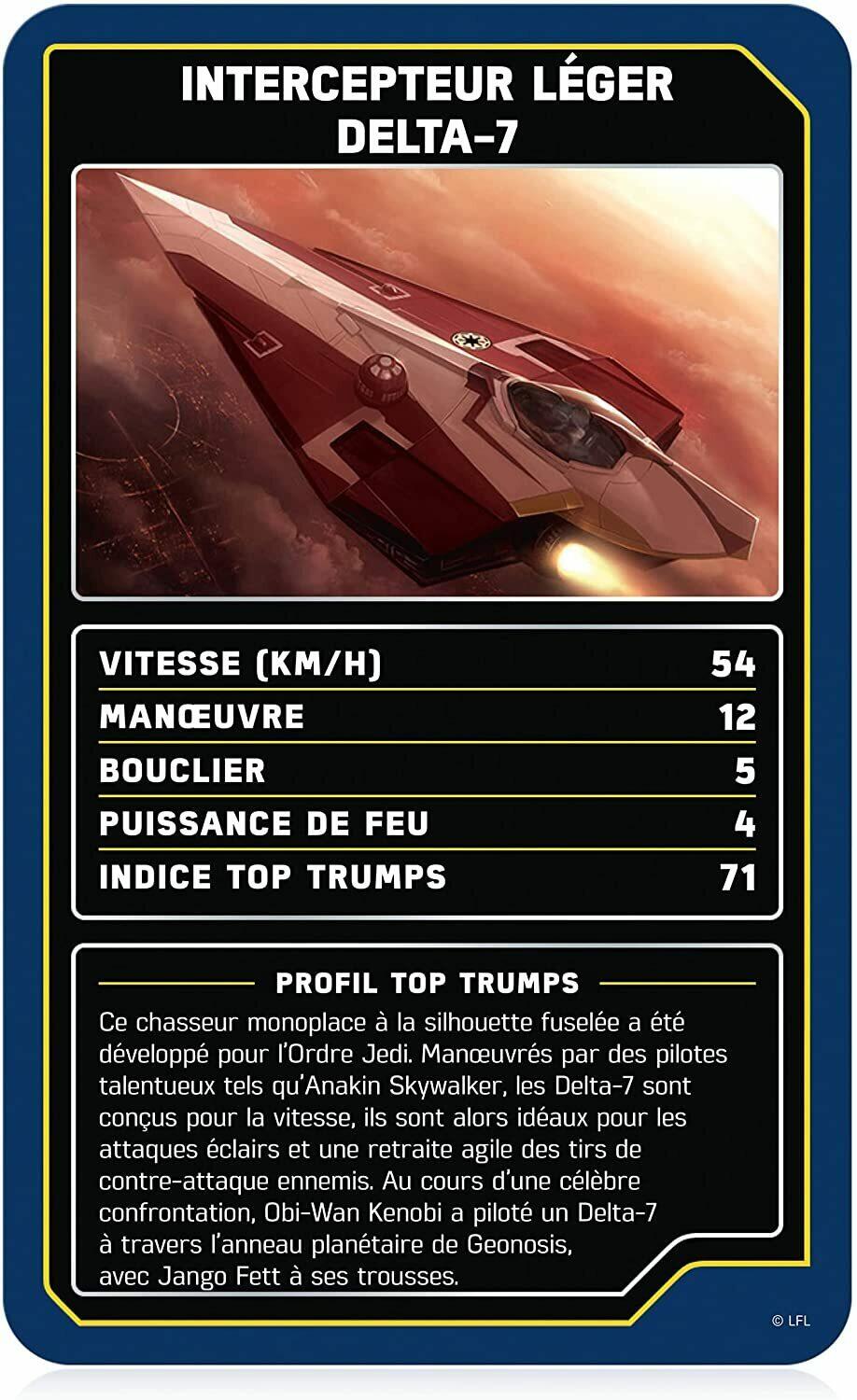 Top Trumps: Star Wars - Vaisseaux Spatiaux Carte