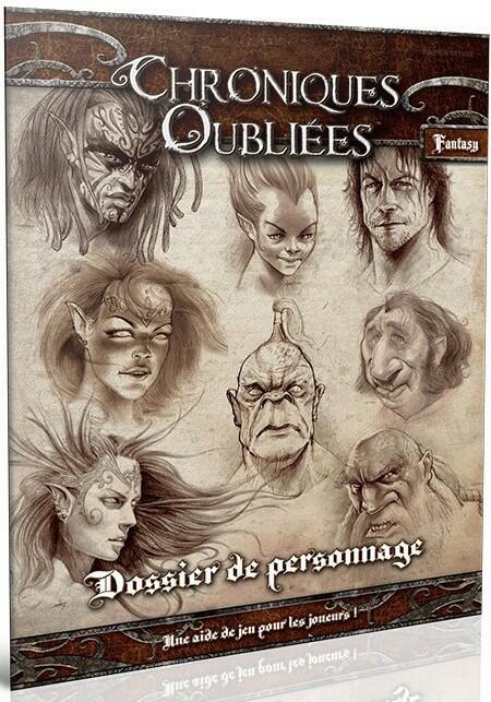 Chroniques Oubliées: Fantasy - Dossier de Personnage Cover 3d
