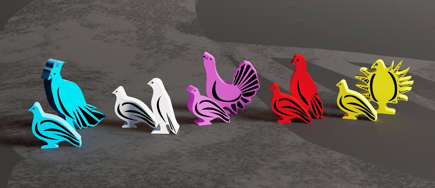 Clash of Galliformes Figurines