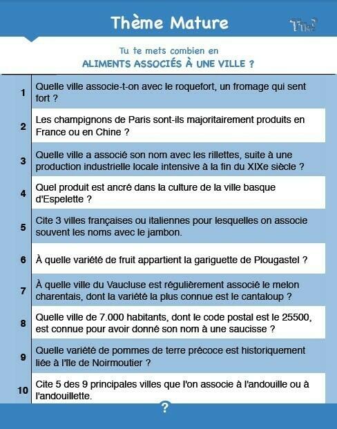 TTMC: Tu te Mets Combien ? Questions