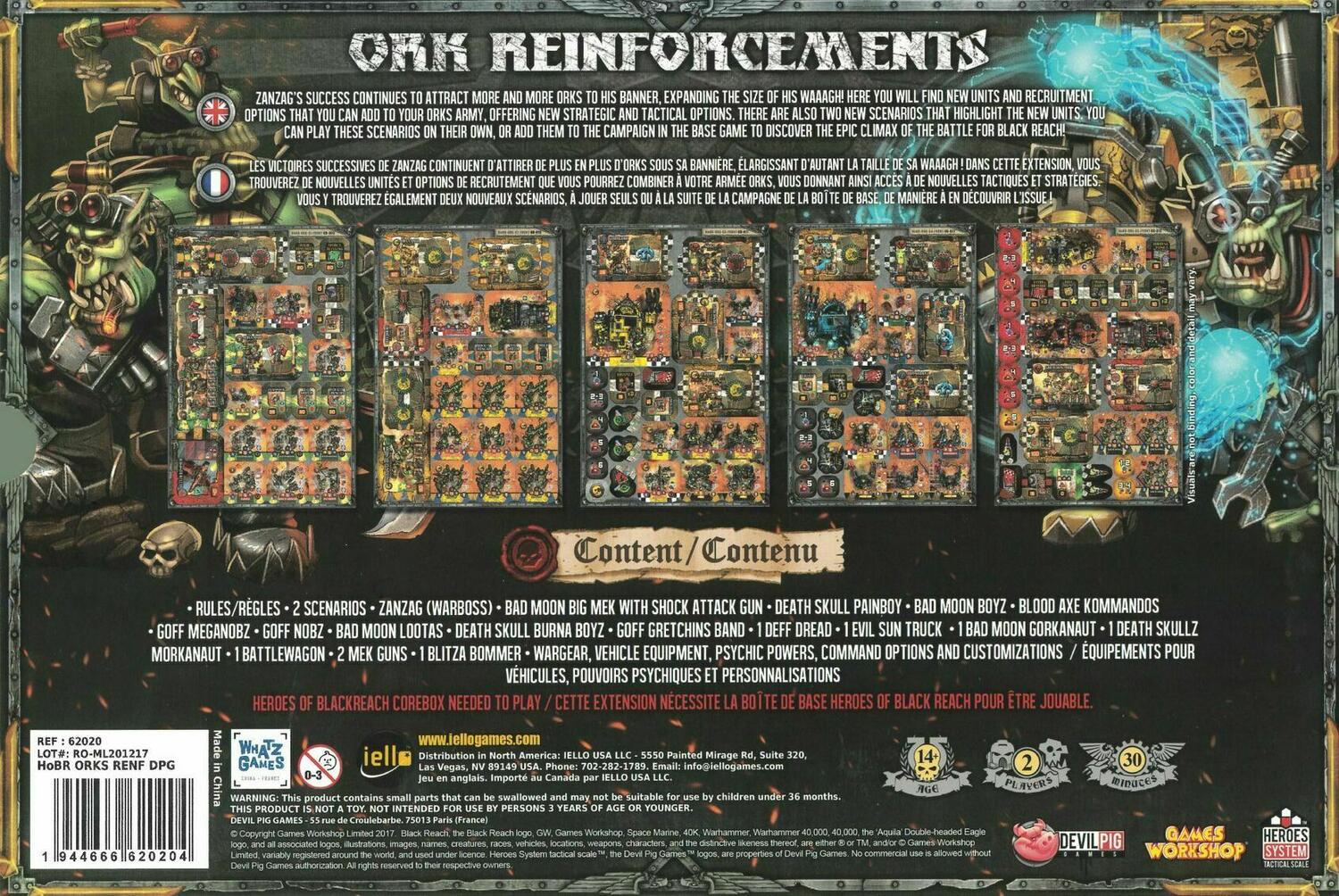 Warhammer 40,000: Heroes of Black Reach - Orks Reinforcement Back