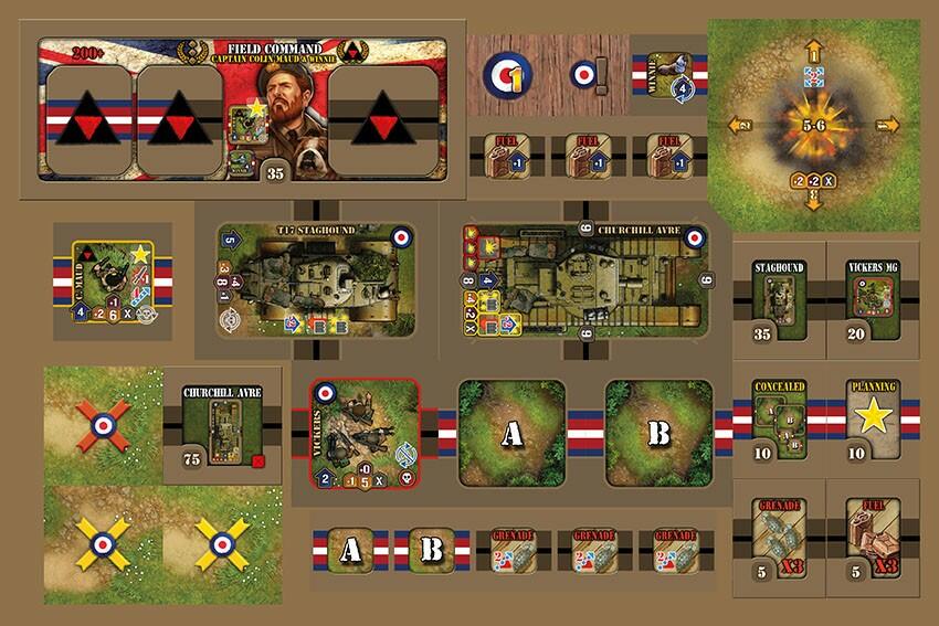 Heroes of Normandie: Commonwealth Army Box Tuiles