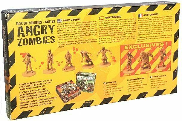 Zombicide: Box of Zombies Set #3 - Angry Zombies Back 3d