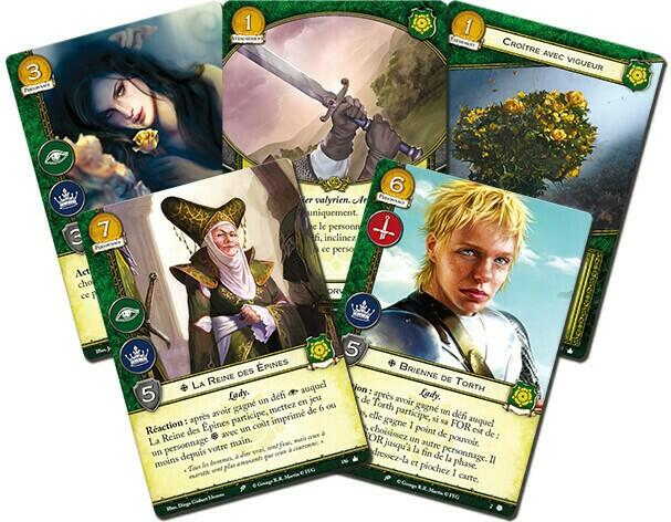 Le Trône de Fer: Le Jeu de Cartes - Maison Tyrell Cartes