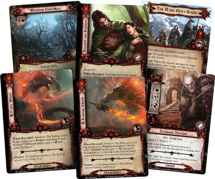 Le Seigneur des Anneaux: Le Jeu de Cartes - Deck Cauchemar - La Route s'Assombrit Cartes