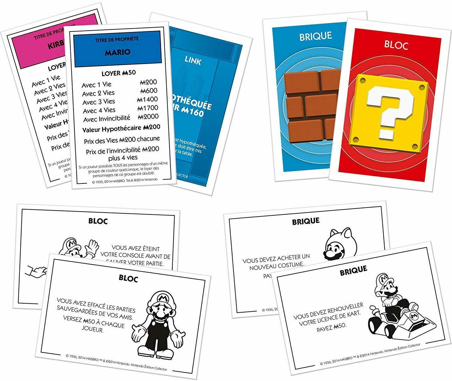 Monopoly: Nintendo - Édition Collector Cartes