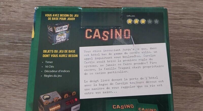 Escape Room: Le Jeu - Casino Back