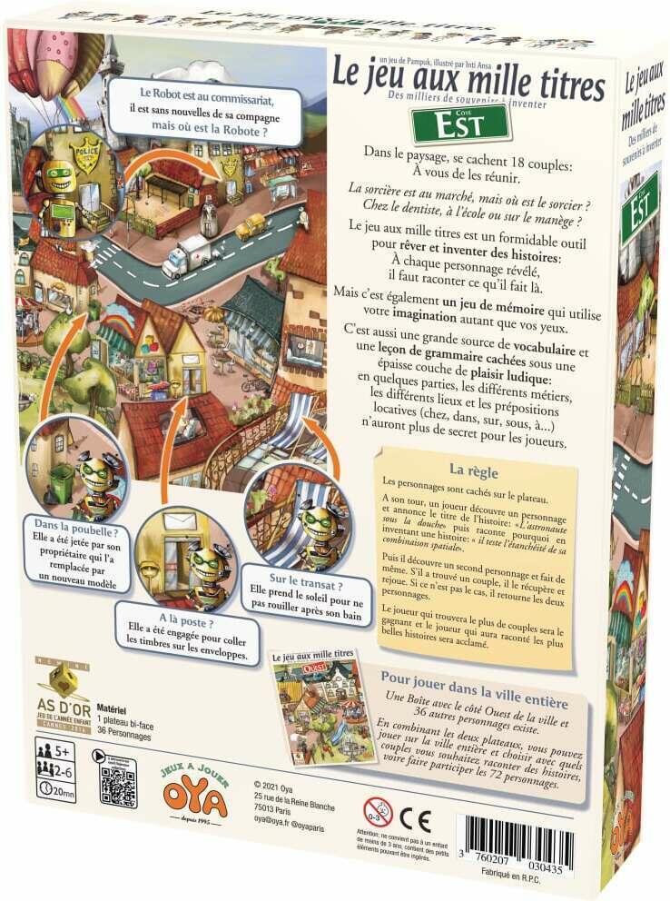 Le Jeu aux Mille Titres: Côté Est Back 3d