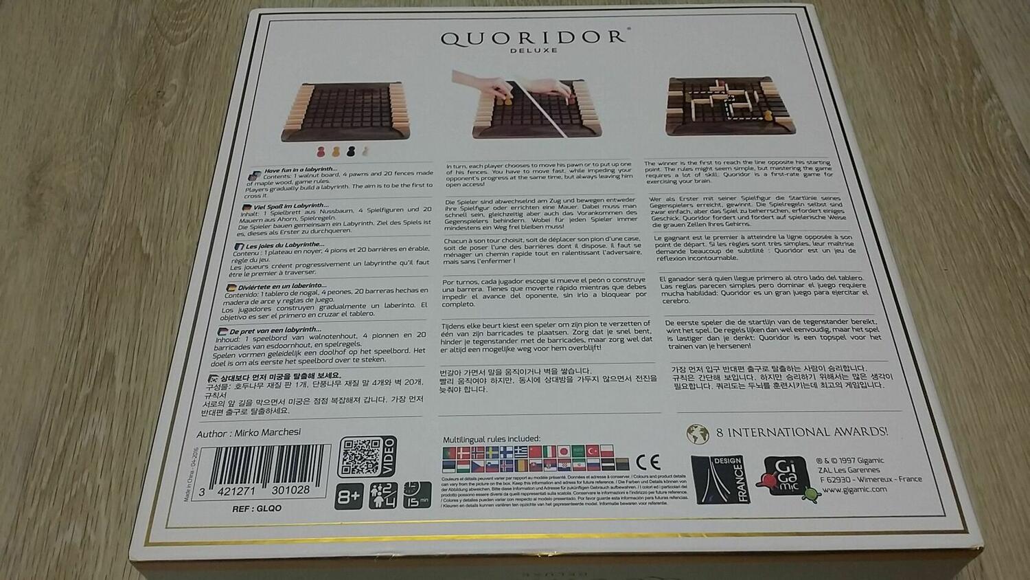 Quoridor: Deluxe Back 3d