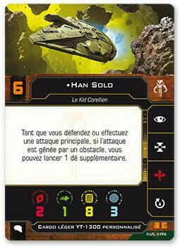 Star Wars: X-Wing - Faucon Millenium de Lando Carte