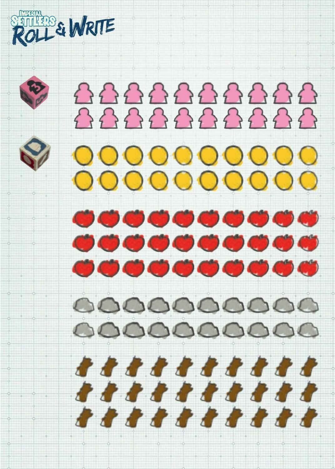 Imperial Settlers : Roll & Write Fiche