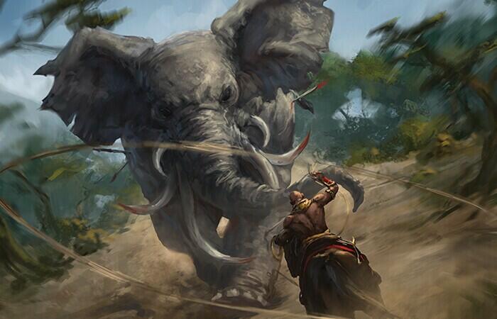 Le Seigneur des Anneaux: Le Jeu de Cartes - Les Mûmakil Artwork