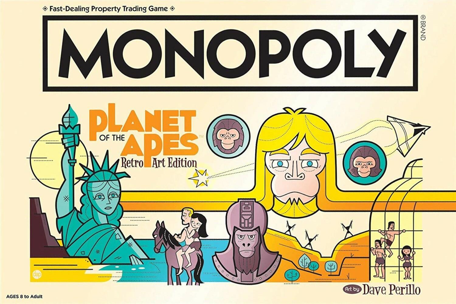 Monopoly: Planet of The Apes - Retro Art Edition Cover