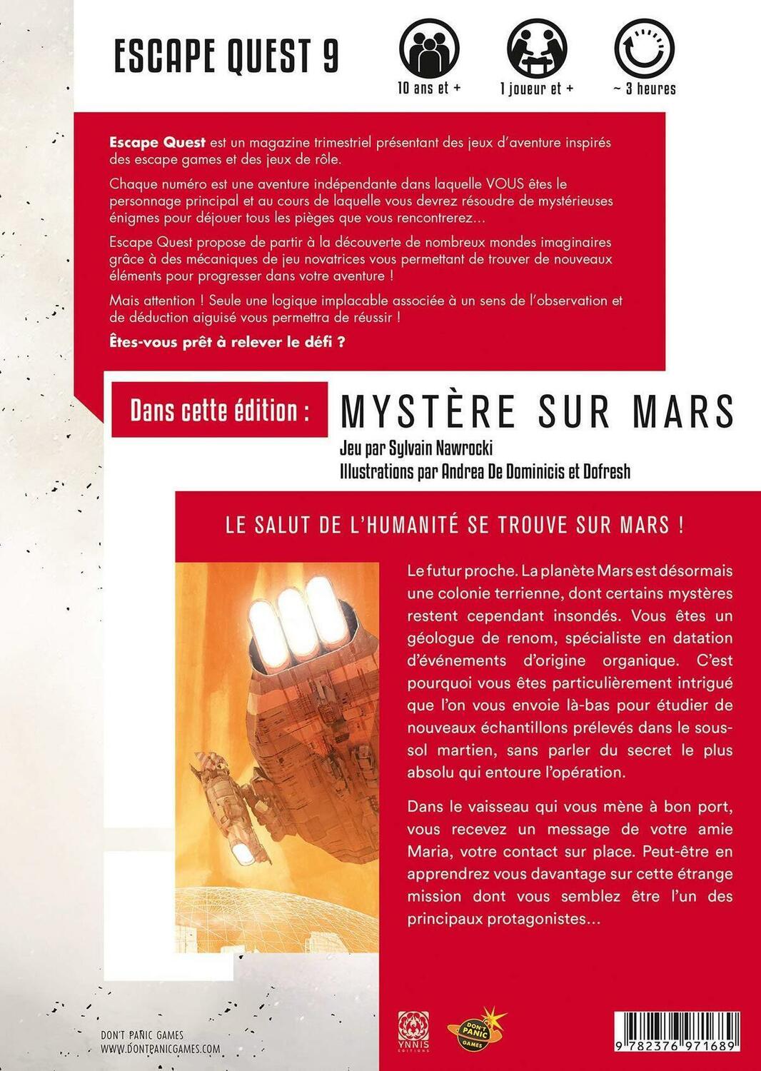Escape Quest: Mystère sur Mars Back