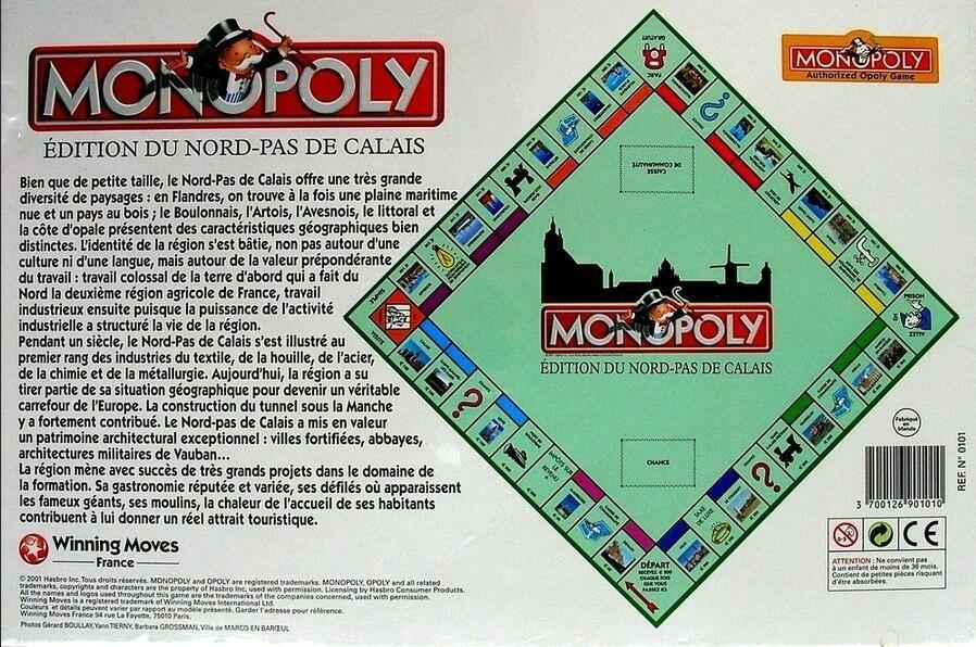 Monopoly: Nord-Pas-de-Calais Back
