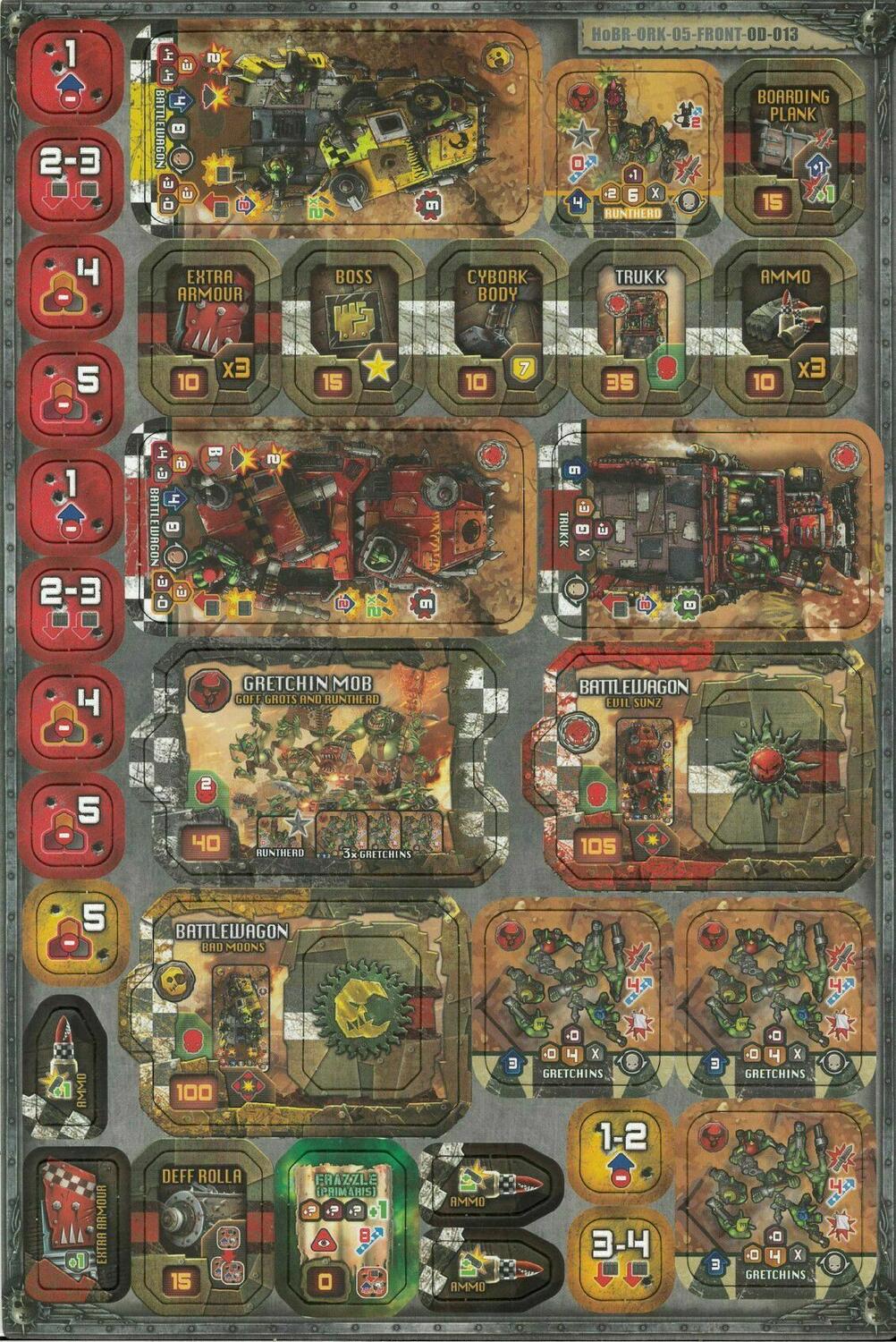 Warhammer 40,000: Heroes of Black Reach - Orks Reinforcement Tuiles