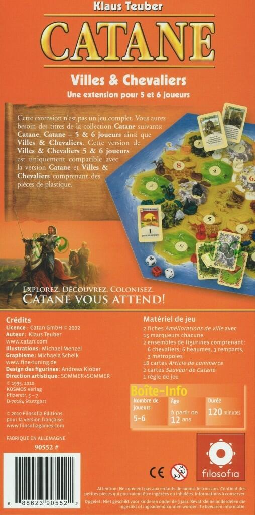 Catane: Villes et Chevaliers 5 et 6 Joueurs Back