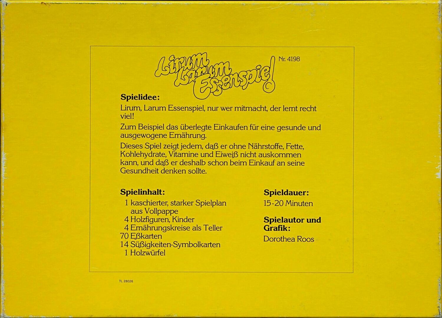 Lirum Larum Essenspiel Back