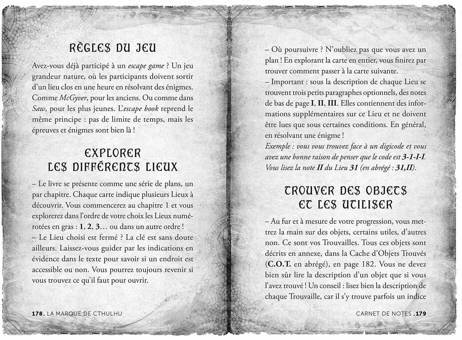 Escape Book: La Marque de Cthulhu Pages