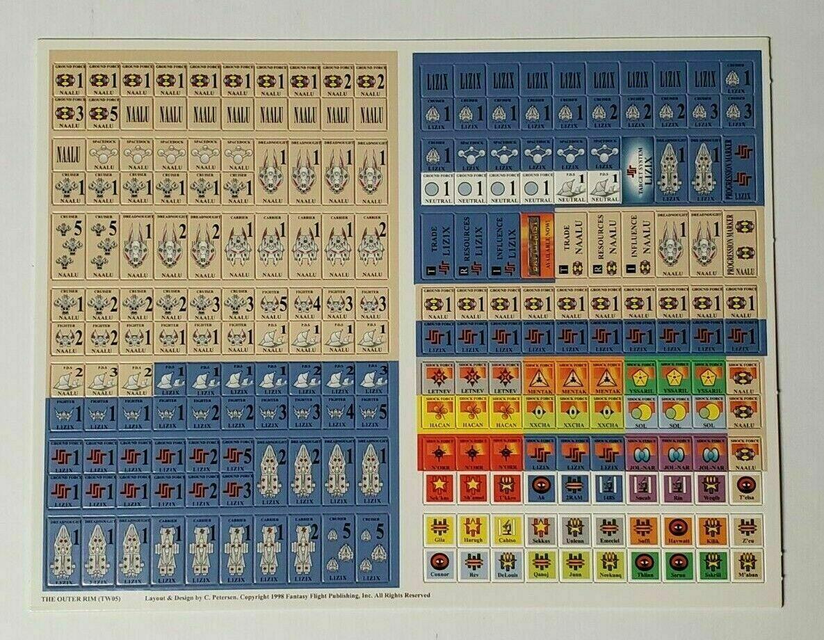 Twilight Imperium: The Outer Rim Tokens